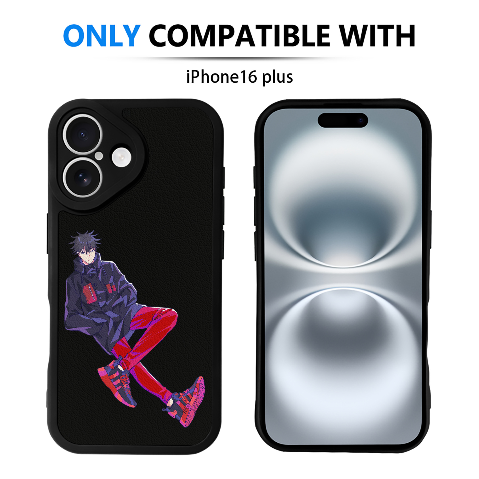 （画像用） 呪術廻戦 Jujutsu Kaisen 【iPhone 16シリーズ対応】シリコンスマホケース（レザー調） 材質：シリコン